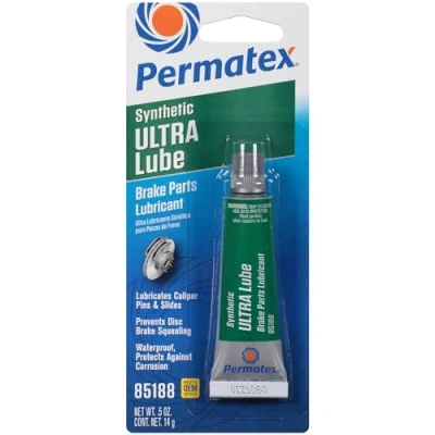 Image de Permatex 85188 Ultra Disc Brake Caliper Lubricant, Green Non Melting Synthetic Helps Prevent Seizing and Sticking of Components 1 x 14g