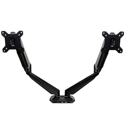 Image de StarTech.com Support de bureau pour 2 écrans jusqu&#039;à 30&quot; Bras articulés multidirectionnels à Fixation moniteur double Montage sur Écran LCD (bras réglable) aluminiu, USB passthrough &amp; Audio