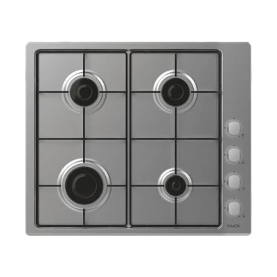 Image de CANDY Plaque de Cuisson Gaz Inox CHW6LX 4 Brûleurs, Sécurité Électromagnétique, Connectivité hOn, Dimensions, 7750W,