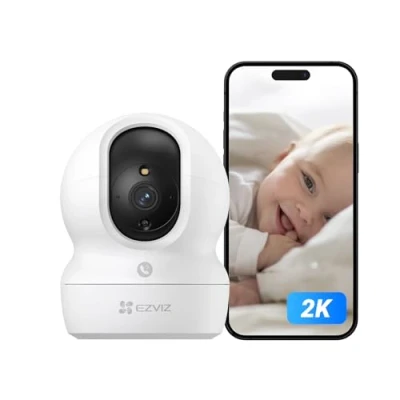 Image de EZVIZ CP1 2K Caméra Surveillance WiFi Intérieure, Camera Bébé 2.4Ghz Pan/Tilt à 360 , Vision Nocturne Intelligente, Suivi Auto, Audio Bidirectionnel, Mode Veille, H.265, Compatible avec Alexa