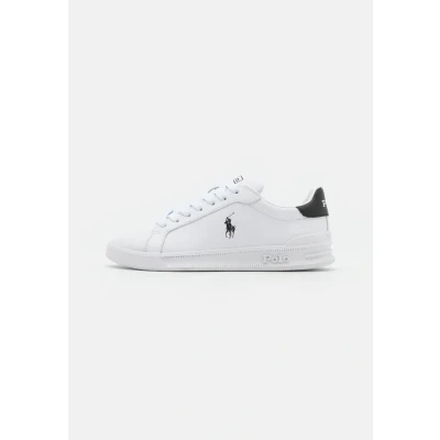 Image de Polo Ralph Lauren Heritage Court II Leather Trainer Unisex Baskets basses white/black, Taille: 45, White/black Chaussures