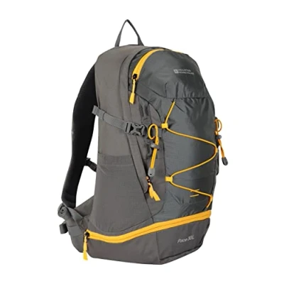 Image de Mountain Warehouse Sac à Dos Pace 30L Compatible avec Les systèmes d&#039;hydratation aéré Housse de Pluie intégrée pour Voyages, Le Camping et la randonnée Gris Taille Unique