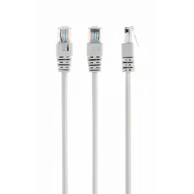 Image de Cordon Ethernet Cat 5E droit GEMBIRD 0,5m gris RJ45 paire torsadée non blindée