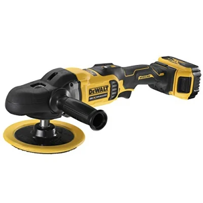 Image de DeWalt Polisseuse rotative XR 18V 5Ah Li Ion Brushless 2 batteries DCM849P2 QW Jaune