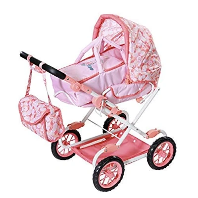 Image de Zapf Creation Baby Annabell Deluxe Pram For 43 cm Doll Easy Small Hands, Creative Play Promotes Empathy &amp; Social Skills, Toddlers 3 Years Up Includes Changing Bag Shopping Basket