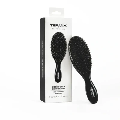 Image de Termix Brosse à cheveux pour extensions, mélange de fibres naturelles sanglier et nylon souple qui n&#039;abîme pas le raccord ou la fixation. petite taille,