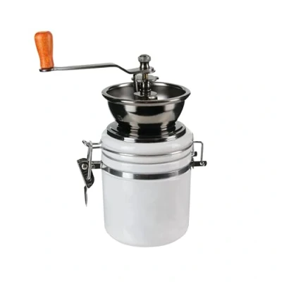 Image de Cook&#039; Concept KA2246 Moulin à Café Barista, Bois + Gres INOX, Blanc, 15,5 x 8,5 19,8 cm