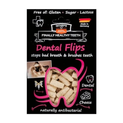 Image de Qchefs Friandises pour chat à mâcher Soin dentaire antibactérien avec détartrant et aide soulager la mauvaise haleine Goût neutre