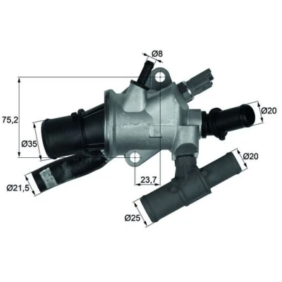 Image de MAHLE ORIGINAL TI 166 88 Thermostat d&#039;eau FIAT: Punto II 3/5 portes, Palio I Weekend