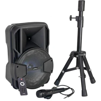 Image de PARTY LIGHT&amp;SOUND MOBILE8 SET Enceinte 8&quot;/20 cm à LED avec support et micro
