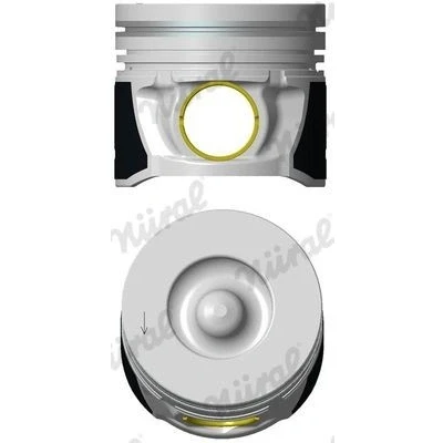 Image de NÜRAL 87 430400 10 Piston 83 avec prise femelle pour bossage d&#039;axe, canal de refroidissement, porte segment, bielle trapézoïdale