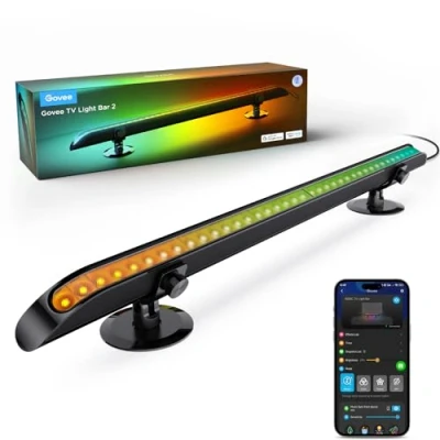 Image de Govee TV Lightbar, 31 Pouces Barre LED RGBIC Avec Plusieurs Options de Placement, Rétroéclairage pour 55 70 Pouces, Light Bars Décoration Noël, Contrôle Vocal et App, 1 Paquet