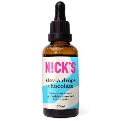 Image de NICKS Stevia Liquide, Gouttes de stévia Arôme Chocolat Edulcorant Naturel, Zéro Calorie Substitut Sucre Keto, Vegan, Sans Sucre, Gluten, Low carb (50 ml)