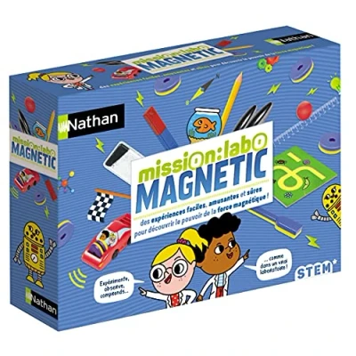 Image de Nathan Mission Labo Magnetic Kit scientifique et éducatif avec expériences sûres amusantes Enfants dès 6 ans, Multicolore, 31 x 7 22 cm