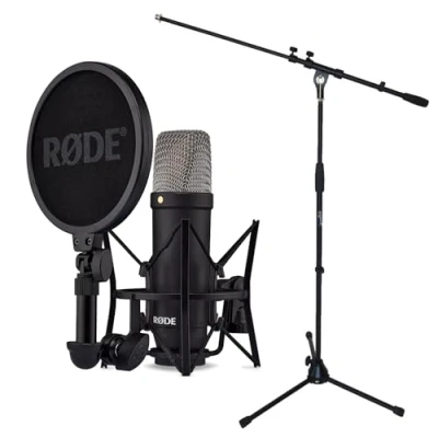 Image de Rode NT1 Signature Black Microphone de studio à condensateur avec pied Keepdrum
