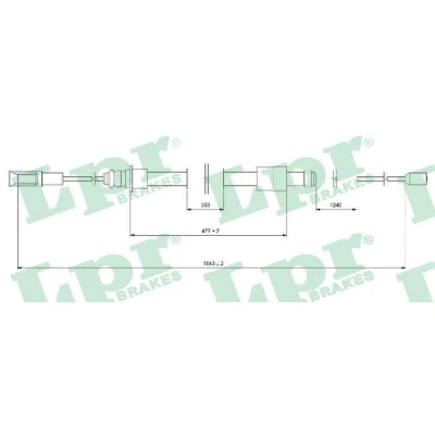 Image de LPR C0101B Câble De Frein 1840/475 à disque CITROËN: C5 I 5 portes, II Break