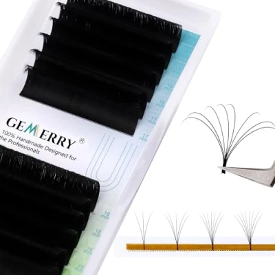 Image de 15 20mm mix Extension de Cils Bouquet Volume Russe Soie 0,05mm c curl éventails Faciles 3D 5D 8D 10D Faux Long Eyelash Extensions GEMERRY (0.05 20mm)