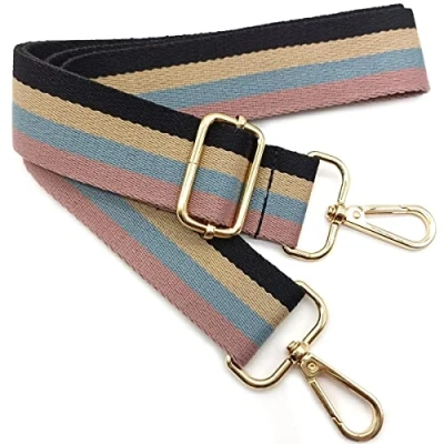 Image de Bandouliere de Rechange Sac Reglable Pourpre, Sangle a Main Remplacement, Universelles mit Boucle Dore pour Femme à Main, Bandoulière Accessoires, 003