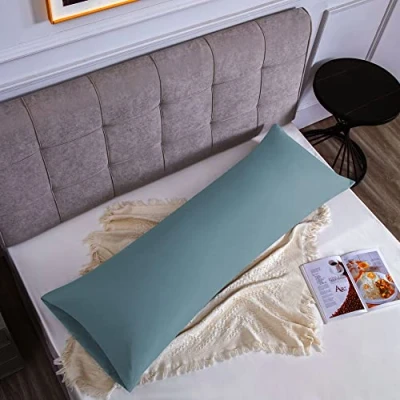 Image de Taie d&#039;oreiller Microfibre Vert 50 x 135 cm, Housse de Coussin avec la Fermeture à Enveloppe