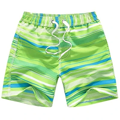 Image de FedMois Short de Bain pour Garçon et Enfant Maillot avec Slip Intérieur en Filet Séchage Rapide, Vert, 7 8 Ans