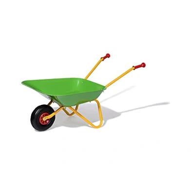 Image de Rolly Toys brouette pour enfants (couleur jaune/vert, de jardin, en métal, jouet à partir 2,5 ans, supportant jusqu&#039;à 25 kg, outils jardin enfants) 271900