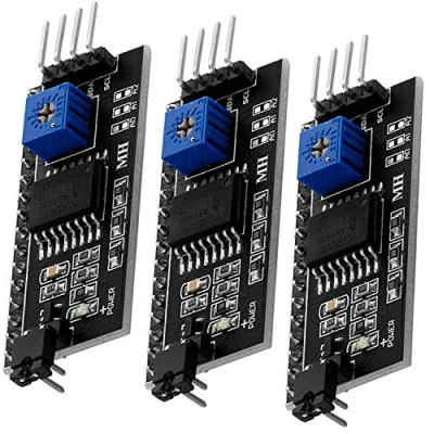 Image de AZDelivery 3X I2C Serial Adapter Board Module Interface pour LCD Display 1602 et 2004 Compatible avec Arduino Raspberry Pi incluant Un E Book