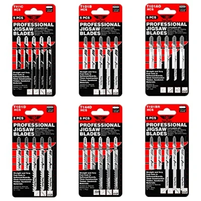 Image de 30 x TopsTools JSTTK6A T101B T101BR T101D T101AO T111C T144D Lames de scie sauteuse mixtes compatibles avec Bosch, Dewalt, Makita, Milwaukee et bien d&#039;autres