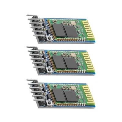 Image de HC Typ 05 Lot de 3 émetteurs récepteurs sans fil Bluetooth RF Master Slave Module intégré 6 broches Port série BT