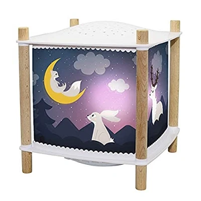 Image de Trousselier Forêt Veilleuse Bébé Musicale et Lumineuse Enfant Lanterne ReVOLUTION 2.0 Cadeau Naissance Rechargeable USB Projecteur Ciel Etoilé Detecteur de Pleurs