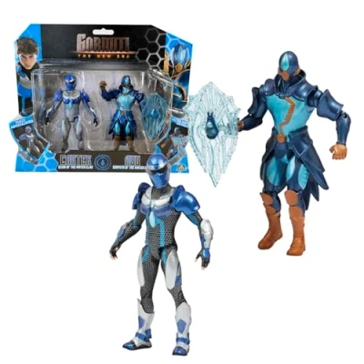 Image de Gormiti, Coffret 2 Figurines 15 cm, Scion + Gormiti associé, Modèle Eau Carter et AQU, pour Les Enfants à partir de 4 Ans, GRV194