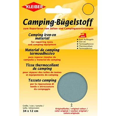 Image de Kleiber Patch de réparation en Toile 100% Coton Gris, Fer à Repasser