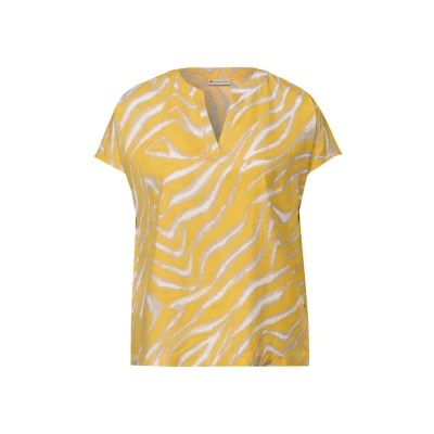 Image de Street One A345793 Chemisier à Motifs, Jaune crème au Beurre, 40 Femmes