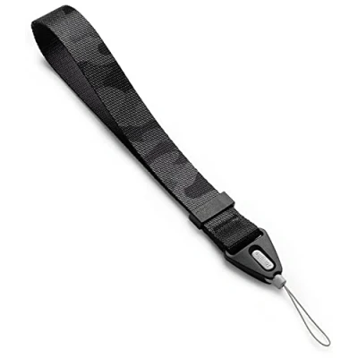Image de Ringke Design Hand Strap, Dragonne Sangle de Poignet One Touch Buckle Nylon Polyester Multi Usage Cordon Camo Black