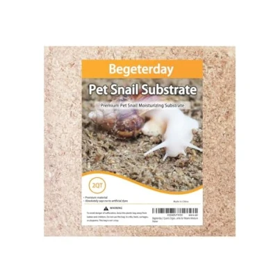 Image de Begeterday Substrat en fibre organique pour escargots de compagnie, accessoire idéal terrarium d&#039;escargots retenir l&#039;humidité 2 l