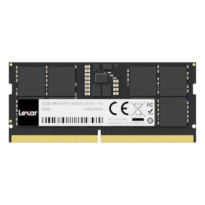 Image de Lexar SODIMM RAM DDR5 16Go 5600 MHz, 262 Pin PC Portable, DRAM Jeu Haute Performance SO DIMM Mémoire pour Ordinateur Portable/mini Intel NUC, 1.1V, CL46 45 90(LD5S16G56C46ST BGS)