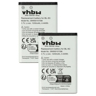 Image de vhbw 2X Batterie Compatible avec Alcatel 8232S DECT, 8234 8232, 8242 8232 3BN67330AA téléphone Portable (1200mAh, 3,7V, Li ION)
