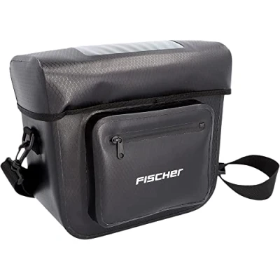 Image de Sac pour guidon de Vélo FISCHER PLUS Terra Noir Système d&#039;attache réglable loisir