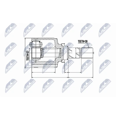Image de Jeu de joints, arbre transmission NTY NPW RE 043