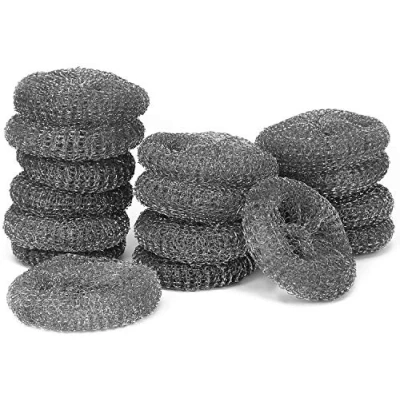 Image de COM FOUR® nettoyant pour pot 16x laine d&#039;acier éponge de nettoyage à récurer (16 morceaux métaux)