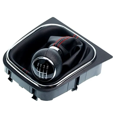 Image de L&amp;P A256 1 Soufflet Levier de Vitesse Pommeau la Coiffe cuirette avec Cadre Piece Rechange Nombre 1K0711113 5K0711113 1K8711113