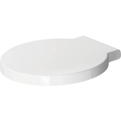 Image de Duravit Abattant WC Starck 1, avec amortisseur de fermeture, Toilette en Uréa Duroplast, Charnières Acier Inoxydable, Blanc