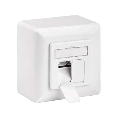 Image de CAT 6a Boîtier Universel avec Cadre de Montage en Saillie, Blanc