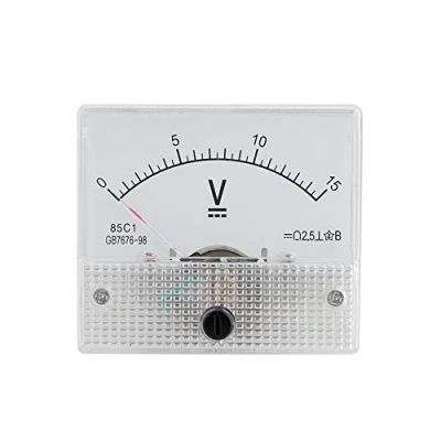 Image de Voltmètre 0 À 10 Volt Dc Aiguille,amperemetre 12v,Analog Panel Ammeter Gauge,Compteur de Tension CC, Courant CC Analogique 85C1 2,5 Précision Panneau Analo