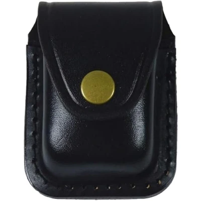 Image de Étui de ceinture en cuir pour briquet tempête Noir Avec clip