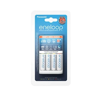 Image de Panasonic eneloop Smart &amp; Quick K KJ55MCC40E Chargeur de batterie 3 h 4xAA, 4xAAA