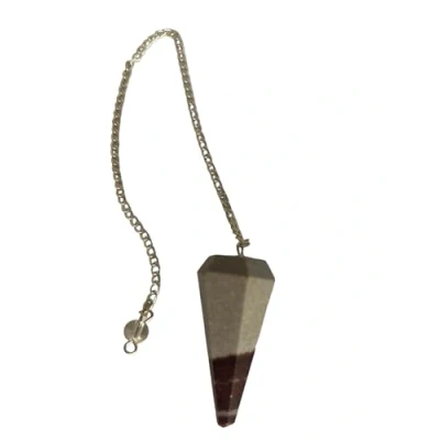 Image de Pandiui23 Pendule en Pierre Naturelle de Jaspe Narmada, Cristal, Cristal Hexagonal Vintage pour la radiesthésie, méditation Chakra Reiki Divination (Jaspe Narmada)