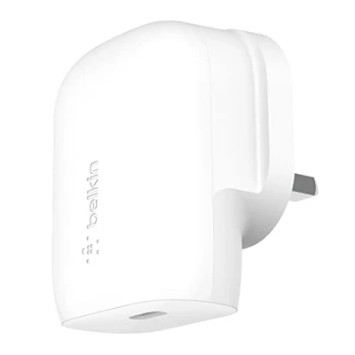 Image de Belkin Chargeur Mural USB C 30 W avec PPS, Power Delivery, certifié If PD 3.0, Prise de Charge Rapide pour iPhone 15, Plus, Pro, Pro Max, Samsung Galaxy S23, iPad, AirPods, MacBook, Google Pixel