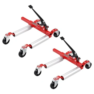 Image de VEVOR Chariot de Manutention Voiture 680 kg, Déplace à Cliquet, avec Roues Rotatives 360 , Aide la Manœuvre Positionnement pour Véhicule Camion Remorque Réparation, 2PCs