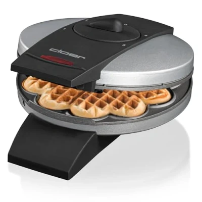 Image de Cloer 1629 Gaufrier pour gaufres forme de cœur, 930 W, taille gaufre 15,5 cm, degré brunissement infiniment variable, métal