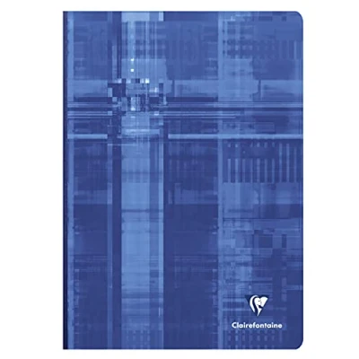 Image de Clairefontaine 9121C Un Cahier Brochure Dos Toilé A4 21x29,7 cm 144 Pages Grands Carreaux Couverture Carte Pelliculée Couleur Aléatoire